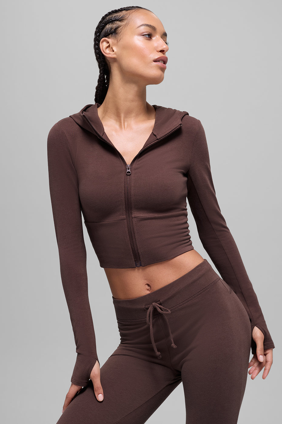 Sweat À Capuche Zippé Sway - Brownstone
