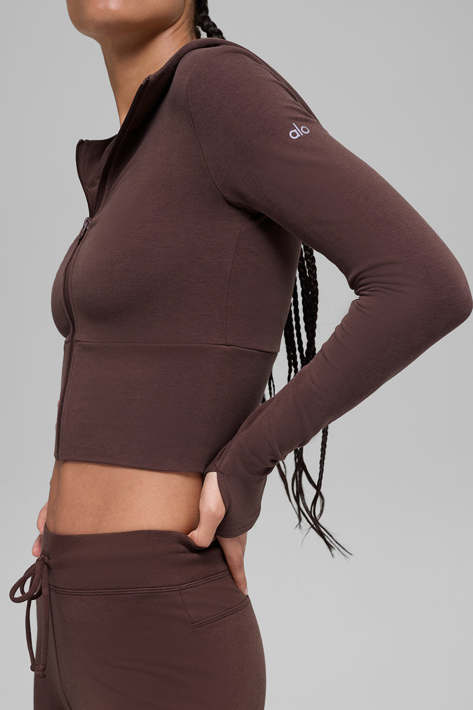 Sweat À Capuche Zippé Sway - Brownstone