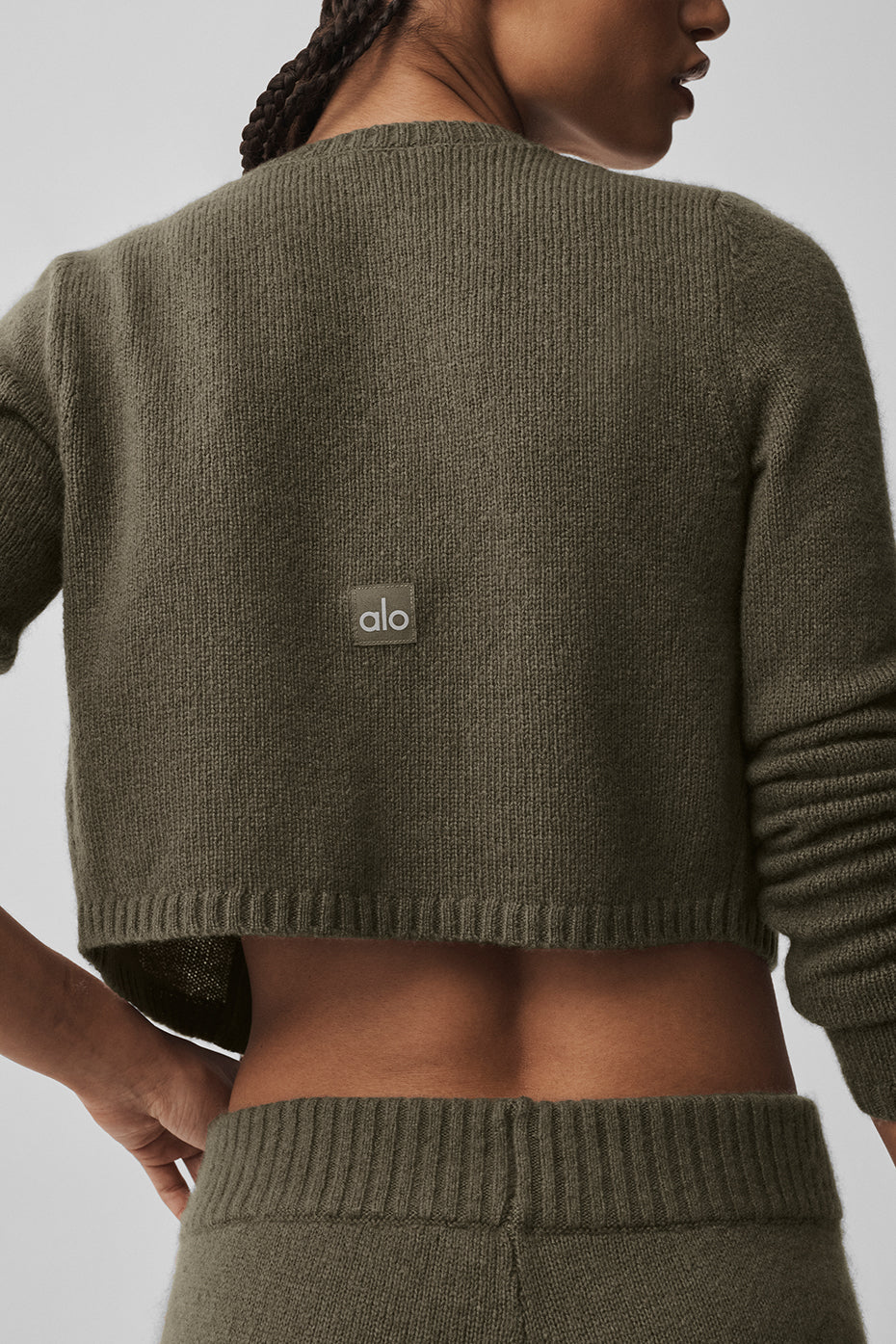 Cardigan Court En Laine Et Cachemire New Class - Olive Tree