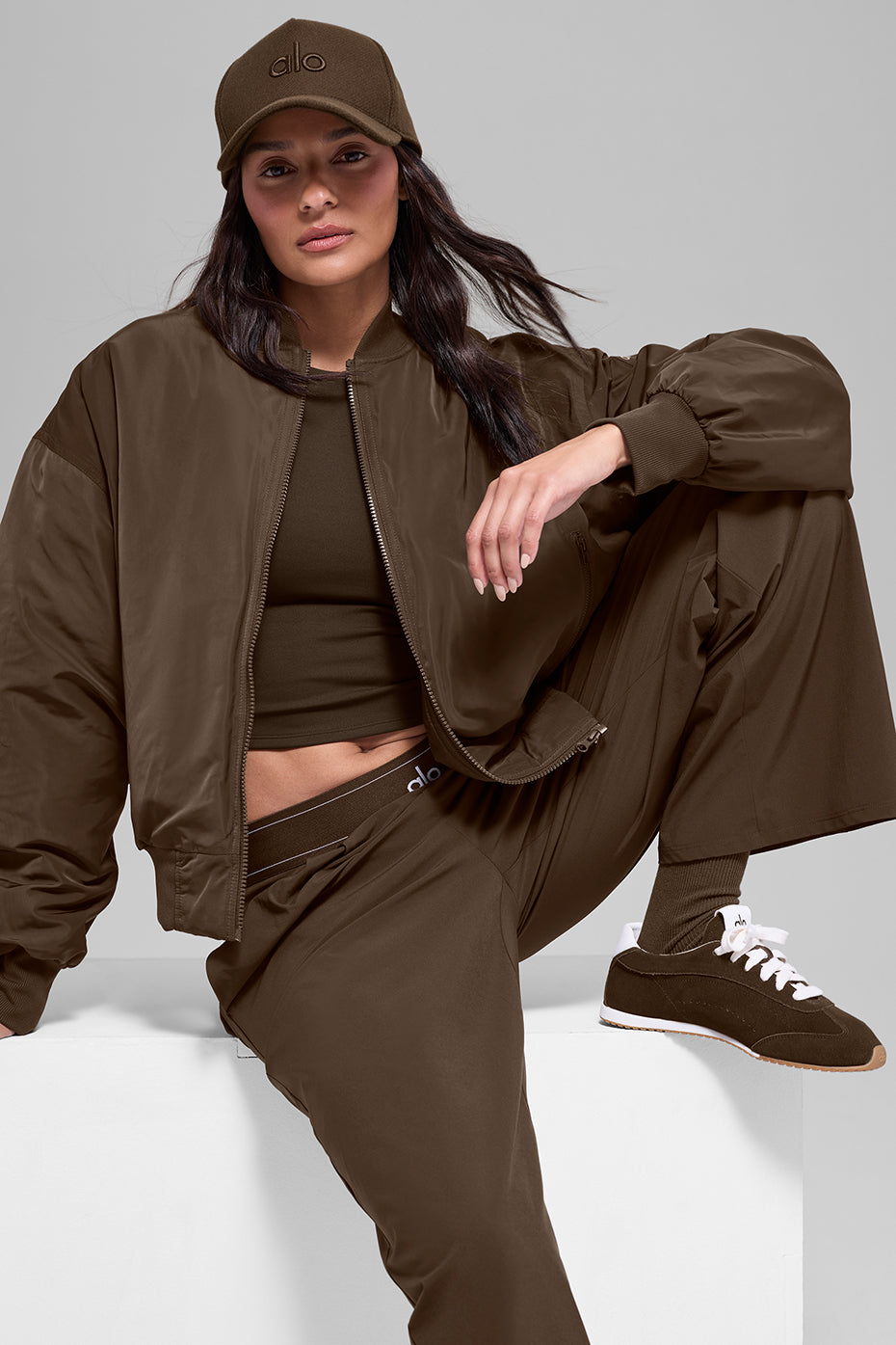 Veste Bomber Fausse Fourrure Urbanite - Espresso/Ivory
