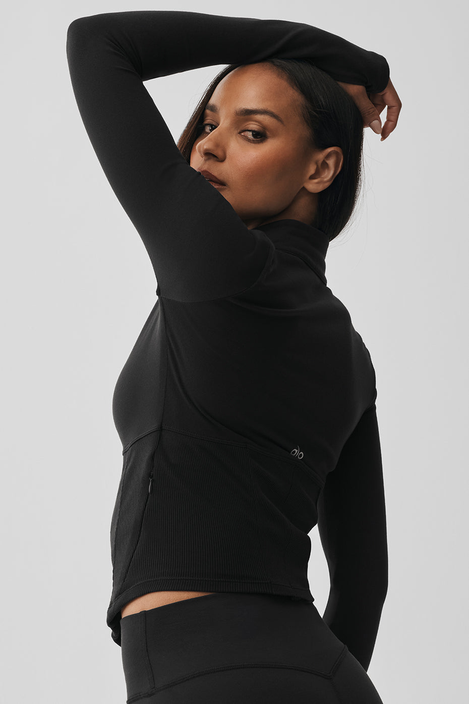 Veste Corset Zippée Airbrush - Noir