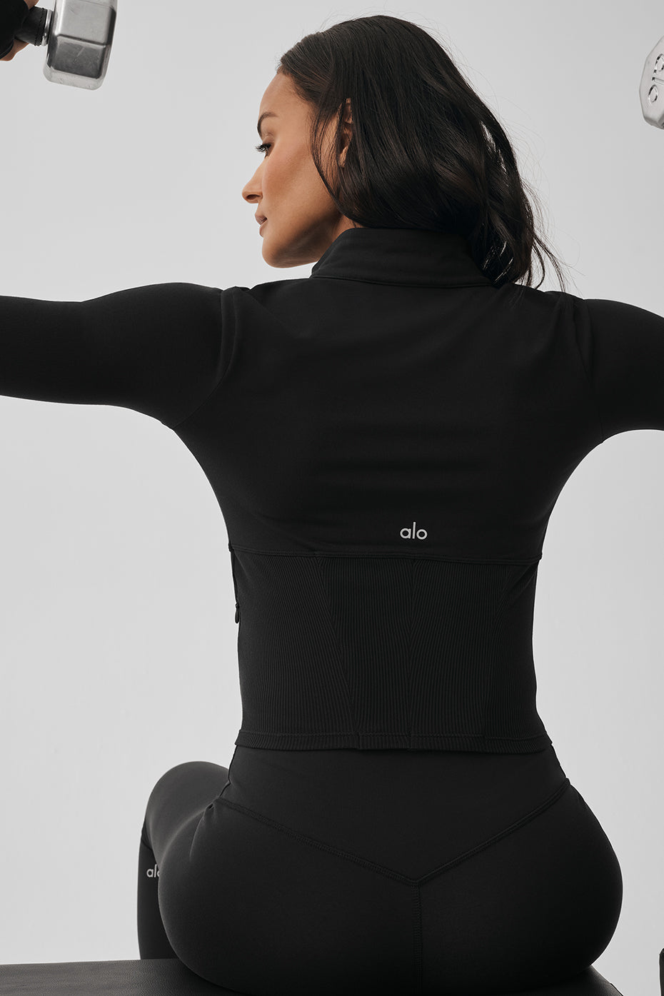 Veste Corset Zippée Airbrush - Noir