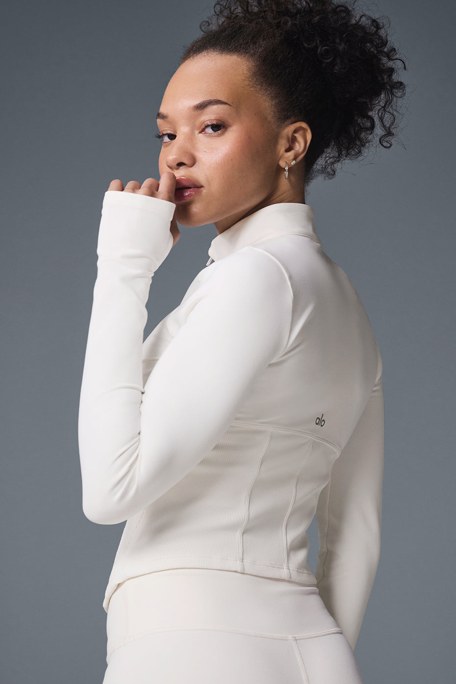 Veste Corset Zippée Airbrush - Ivory
