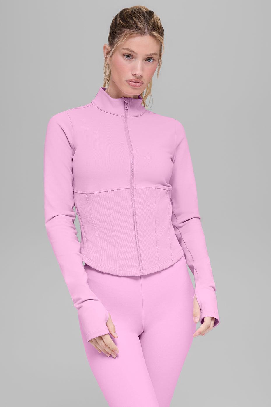 Veste Corset Zippée Airbrush - Candy Heart Pink