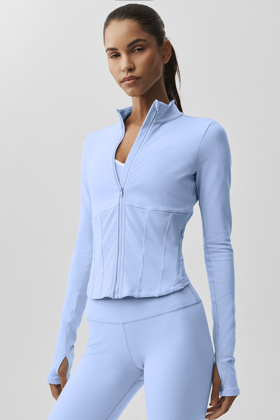 Veste Corset Zippée Airbrush - Light Provence Blue