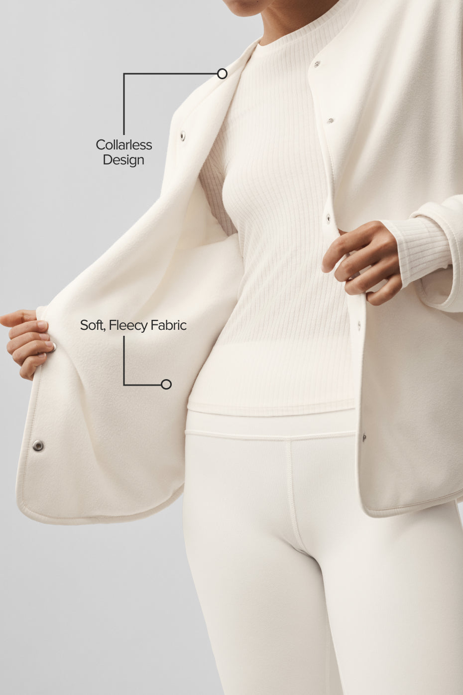 Veste En Polaire Take Note - Ivory