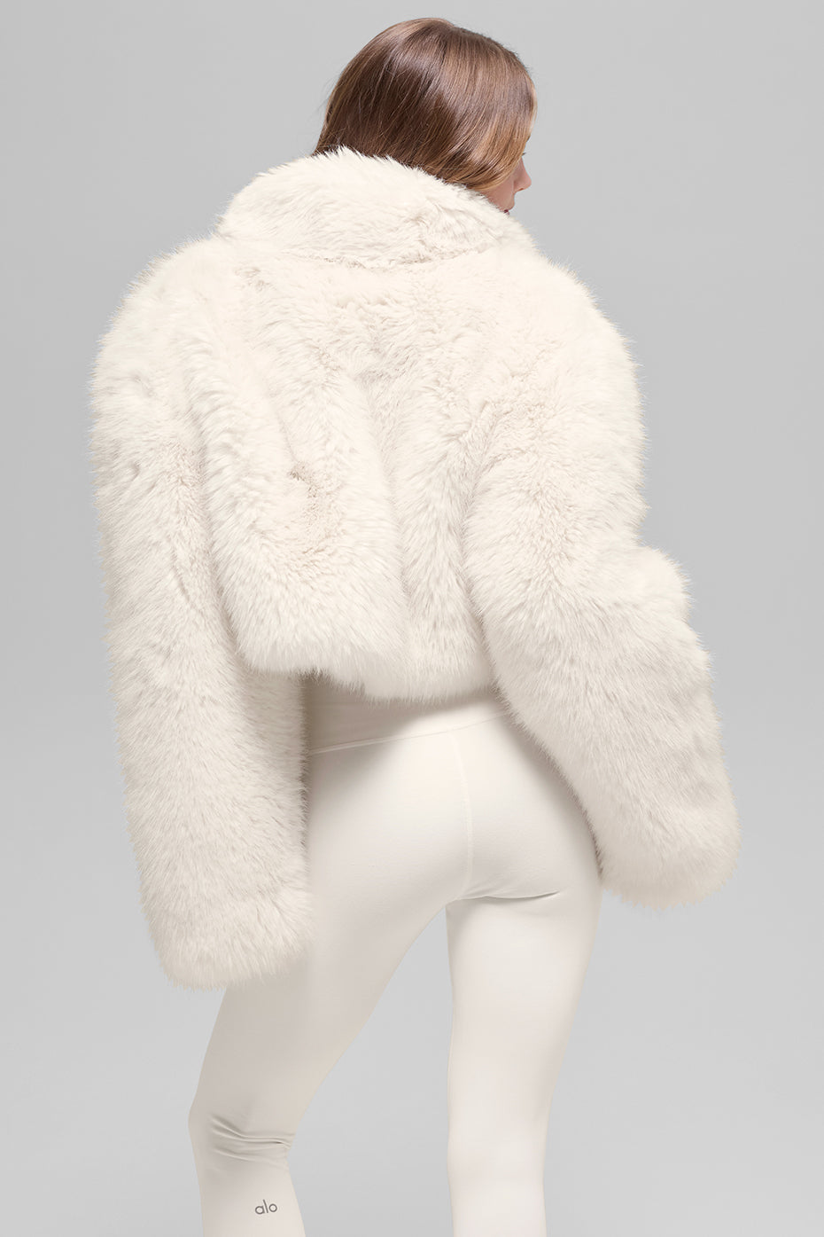 Veste Courte Fausse Fourrure Opulent - Ivory