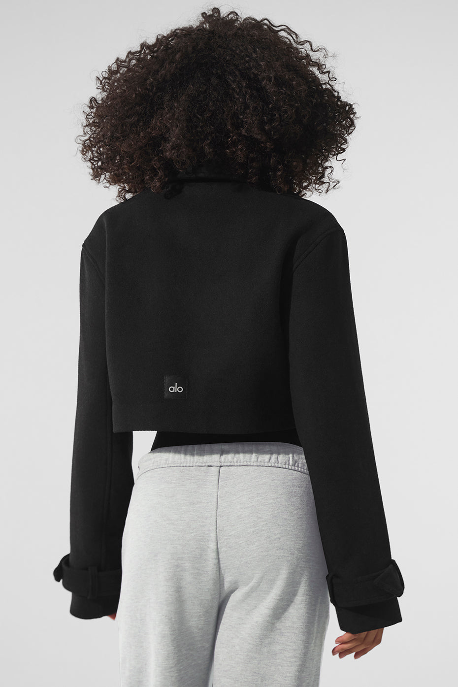 Trench-Coat Court En Laine Metro - Noir
