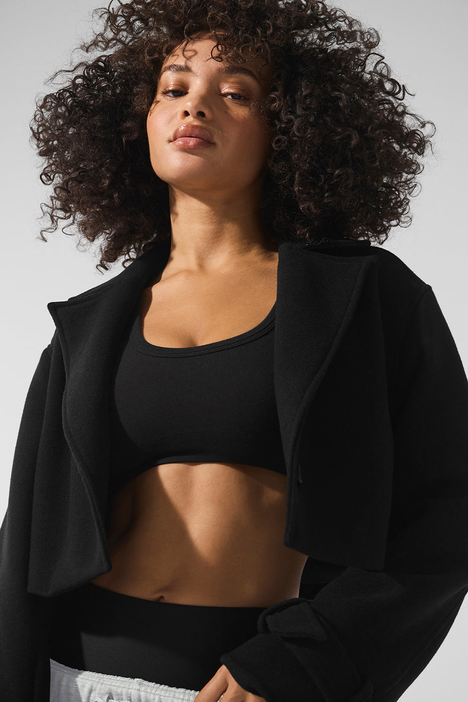 Trench-Coat Court En Laine Metro - Noir