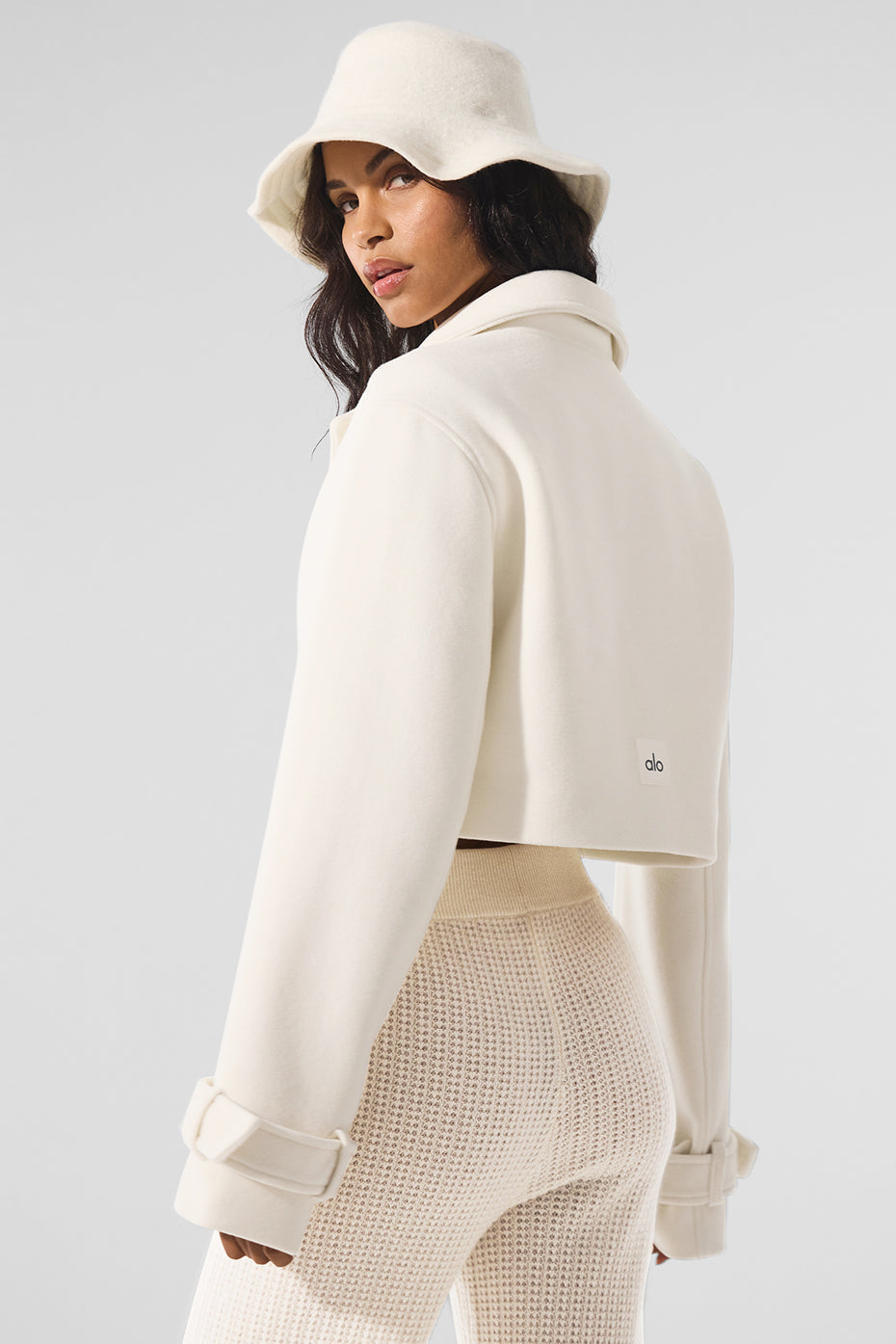 Trench-Coat Court En Laine Metro - Ivory
