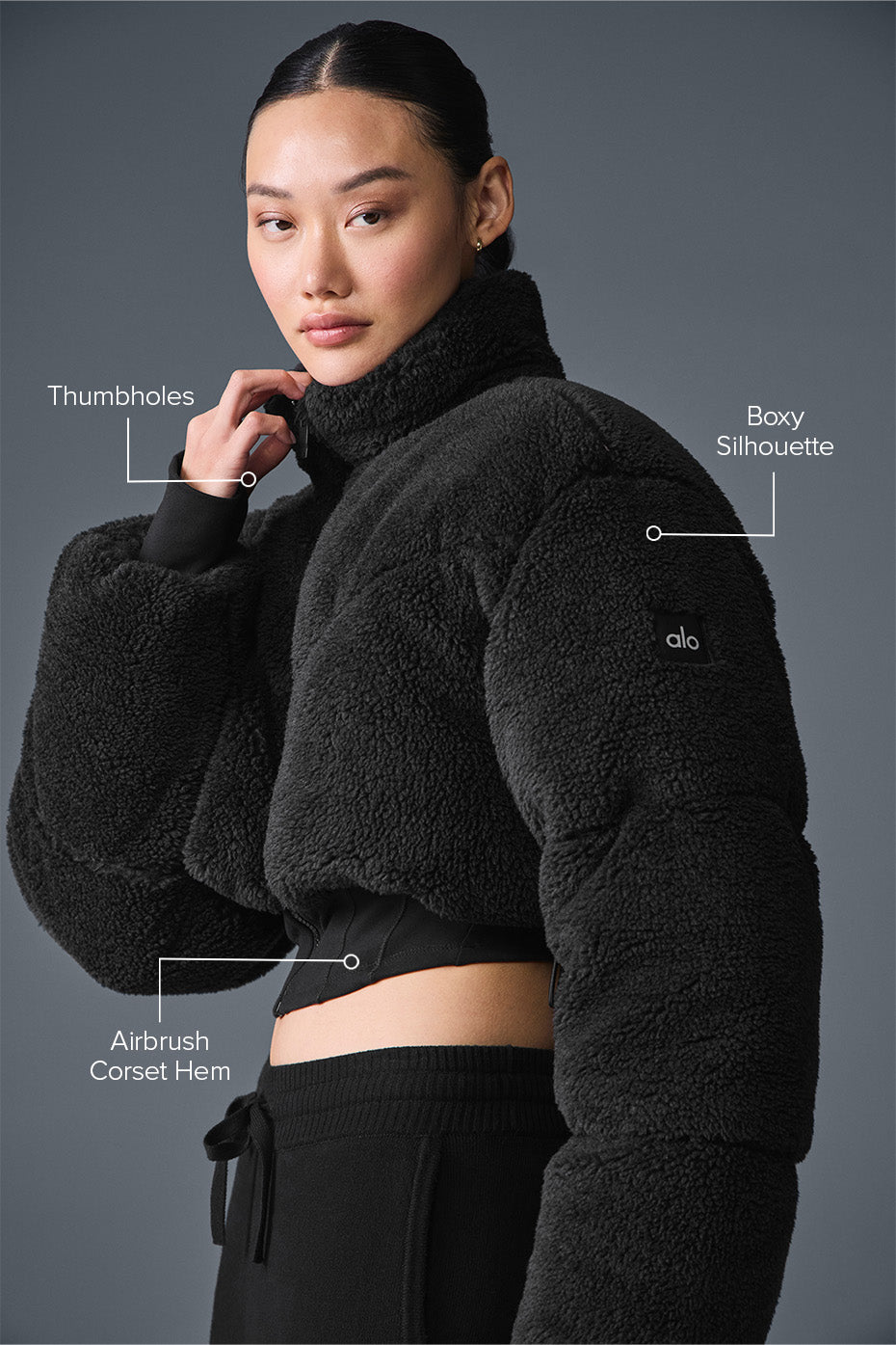Doudoune Corset Sherpa Main Act - Noir