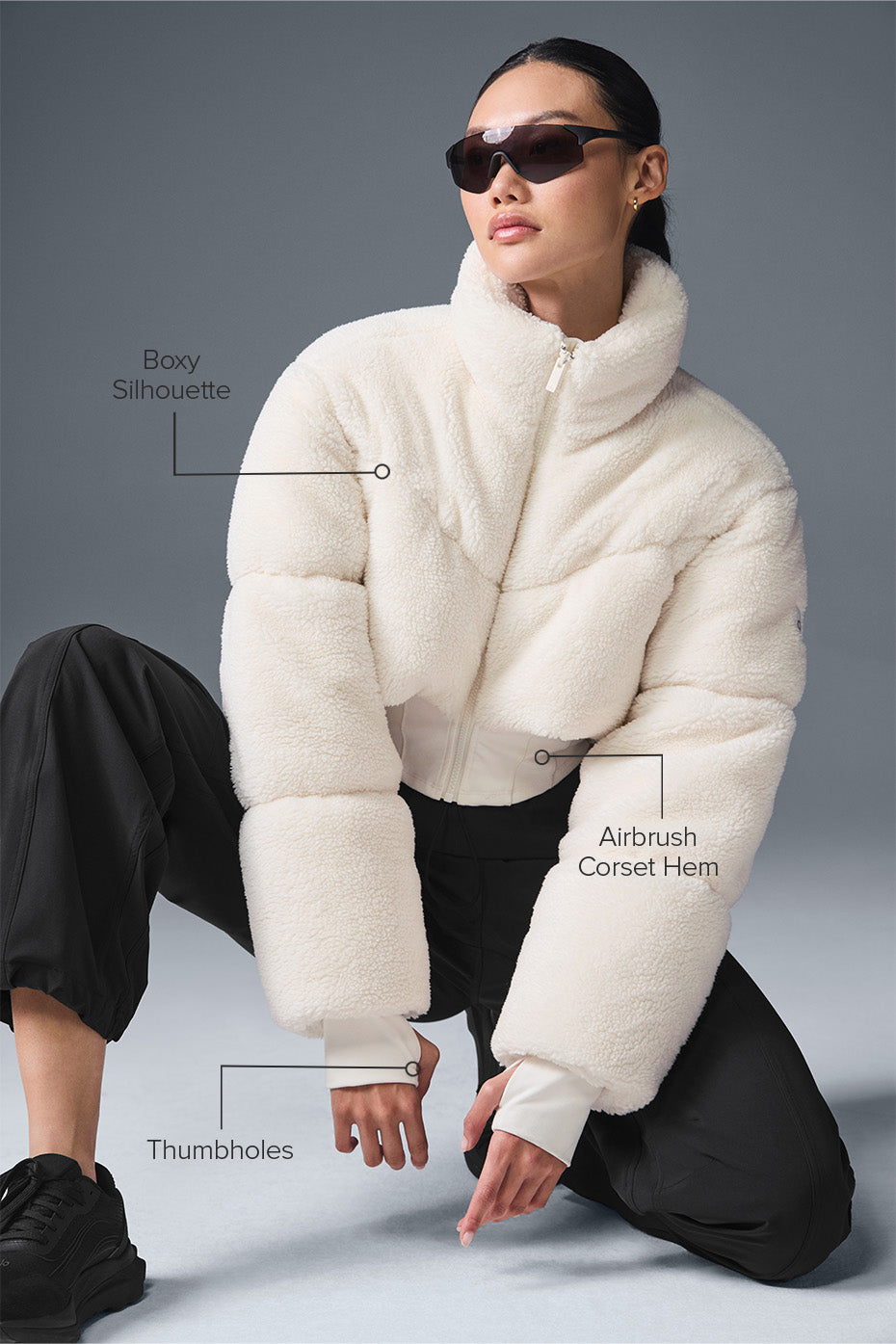 Doudoune Corset Sherpa Main Act - Ivory