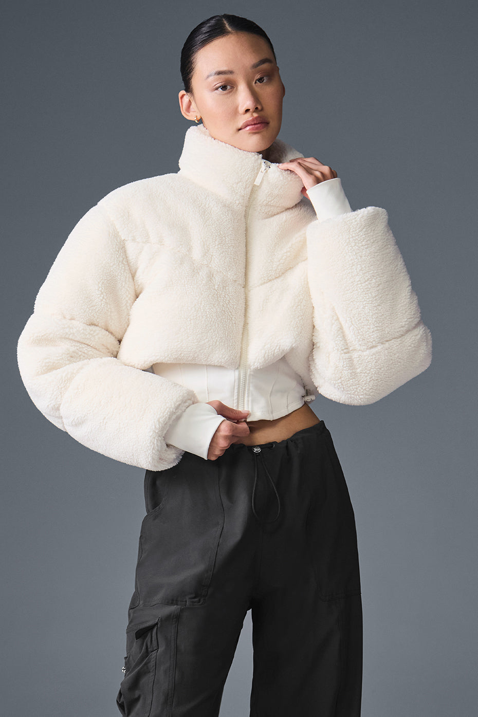 Doudoune Corset Sherpa Main Act - Ivory