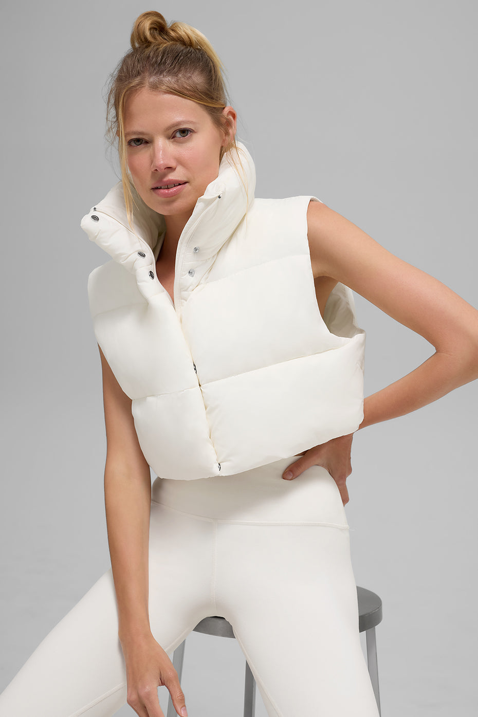 Gilet Doudoune Court Gold Rush - Ivory