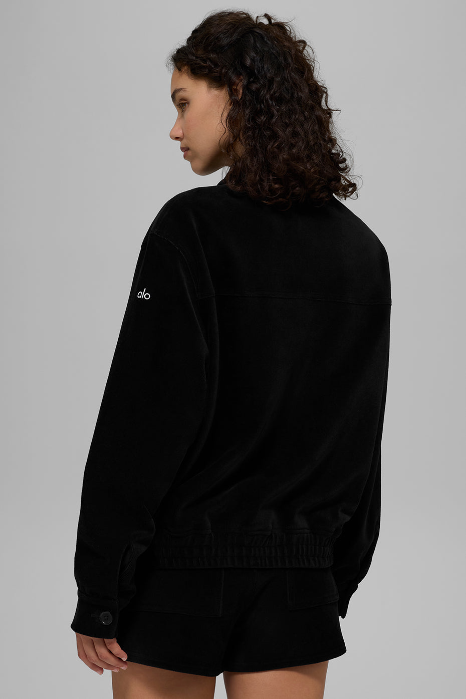 Veste Micro Velours Côtelé On Duty - Noir