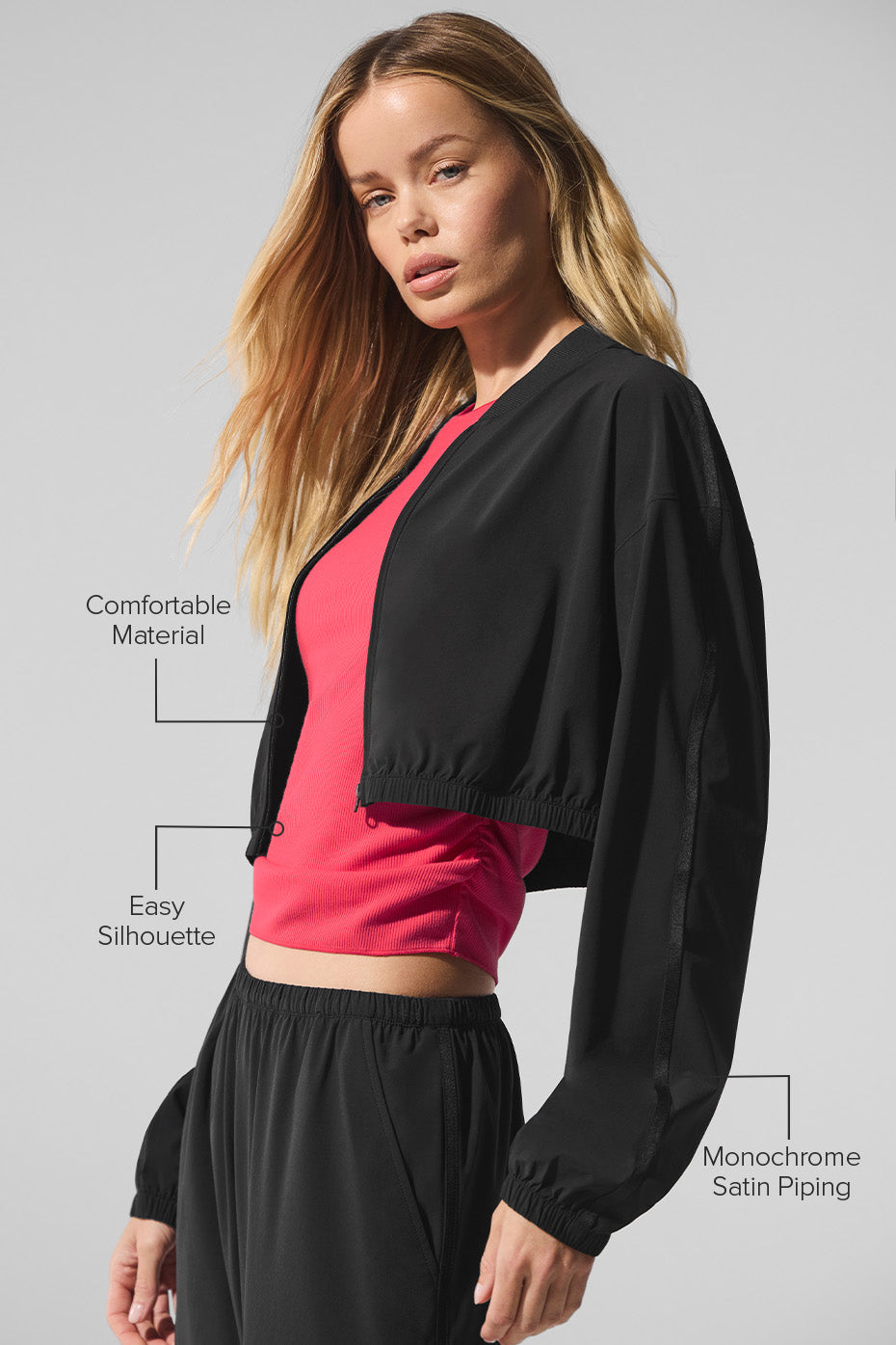 Veste Courte Zippée Breezy - Noir