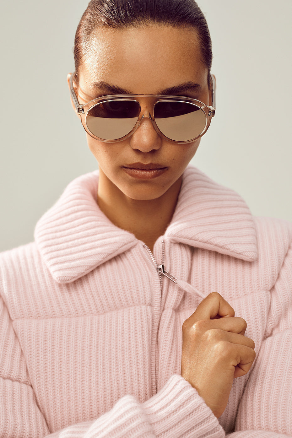 Pull Doudoune En Cachemire Northstar - Frosted Pink