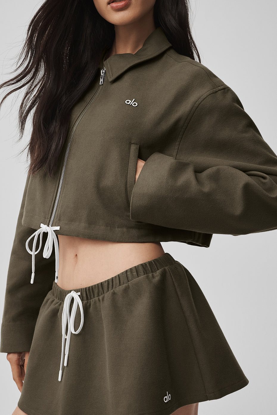 Veste Courte Zippée Fan Favorite - Olive Tree
