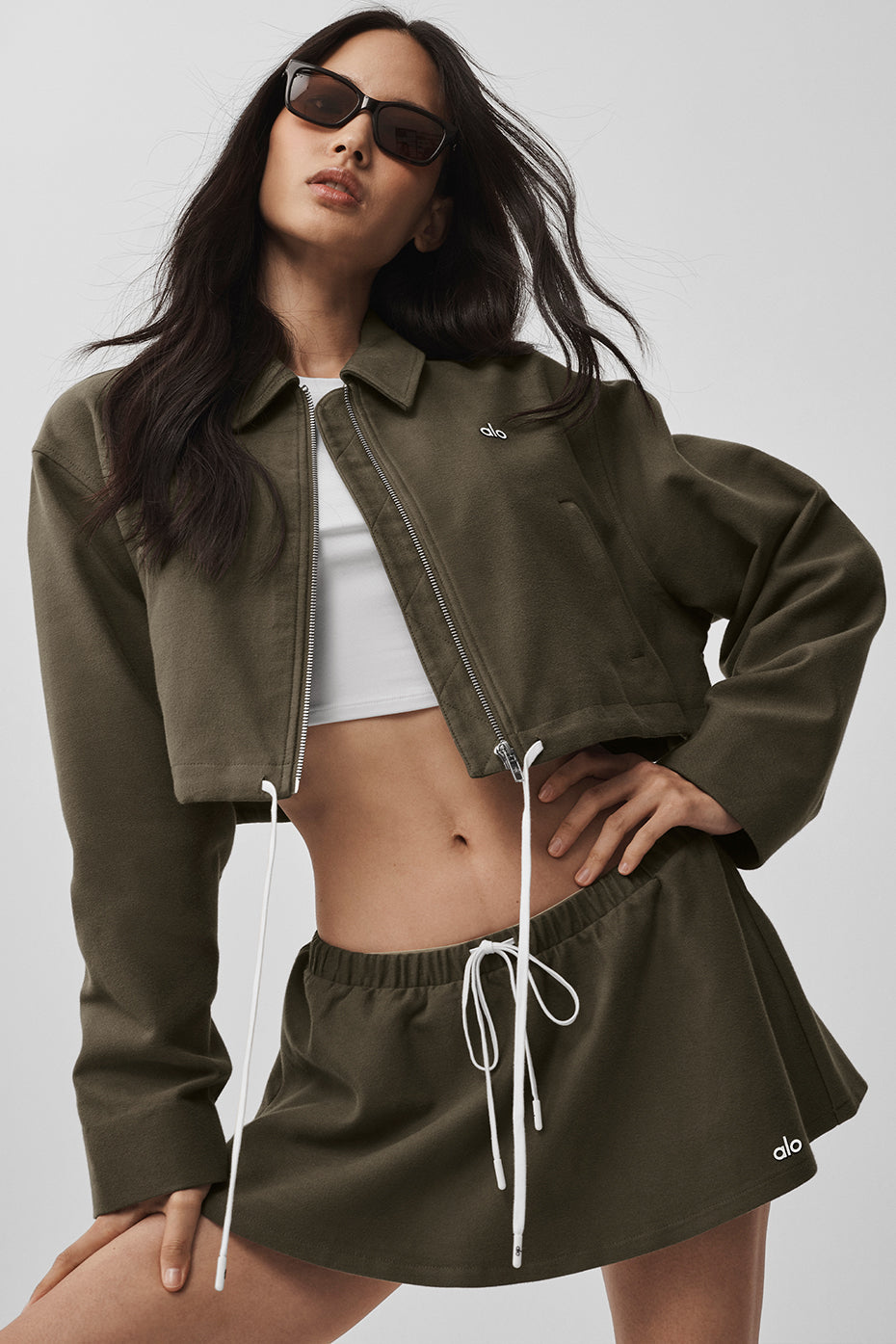 Veste Courte Zippée Fan Favorite - Olive Tree