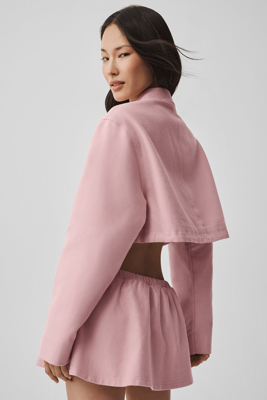 Veste Courte Zippée Fan Favorite - Vintage Pink