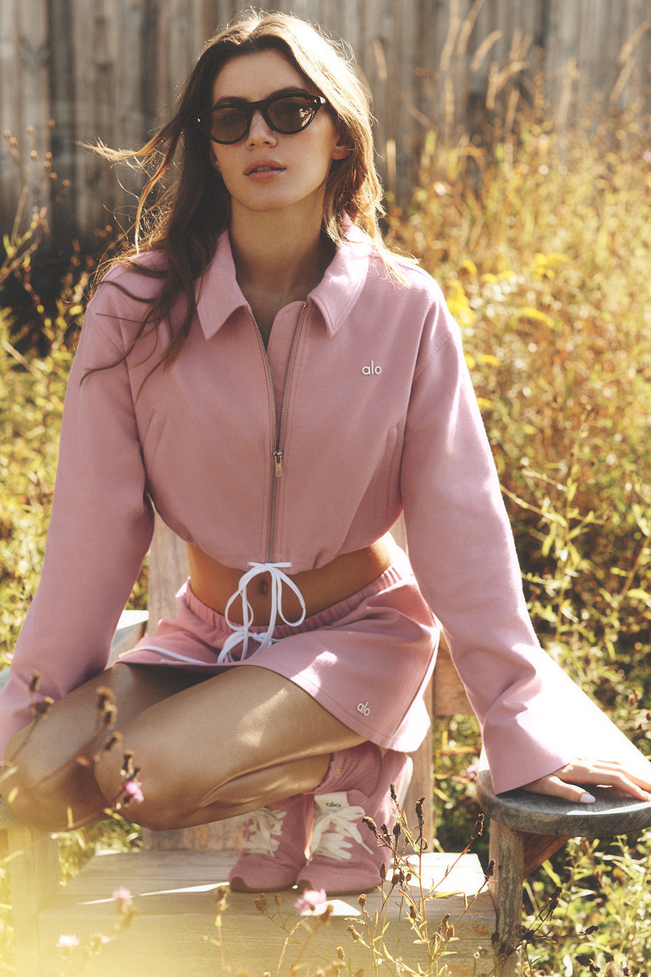 Veste Courte Zippée Fan Favorite - Vintage Pink