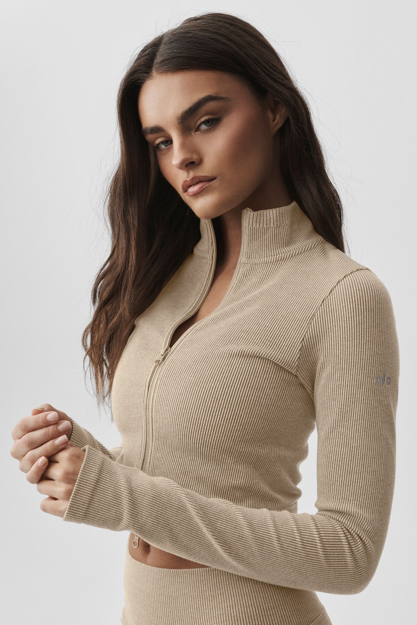 Veste Côtelée Sans Coutures Two Tone - Gravel Heather