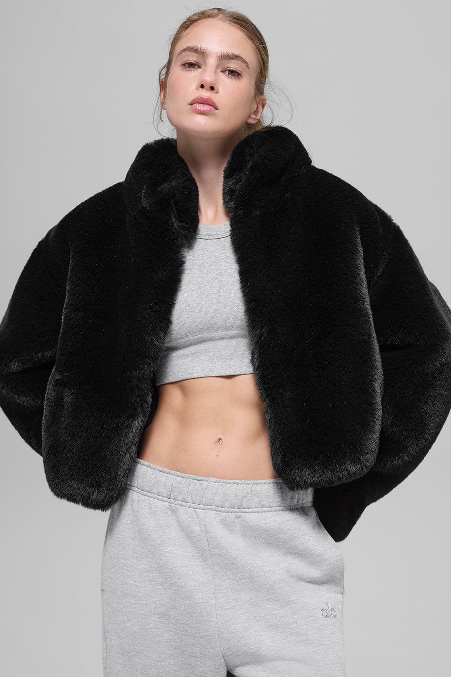 Veste Fausse Fourrure Allure - Noir