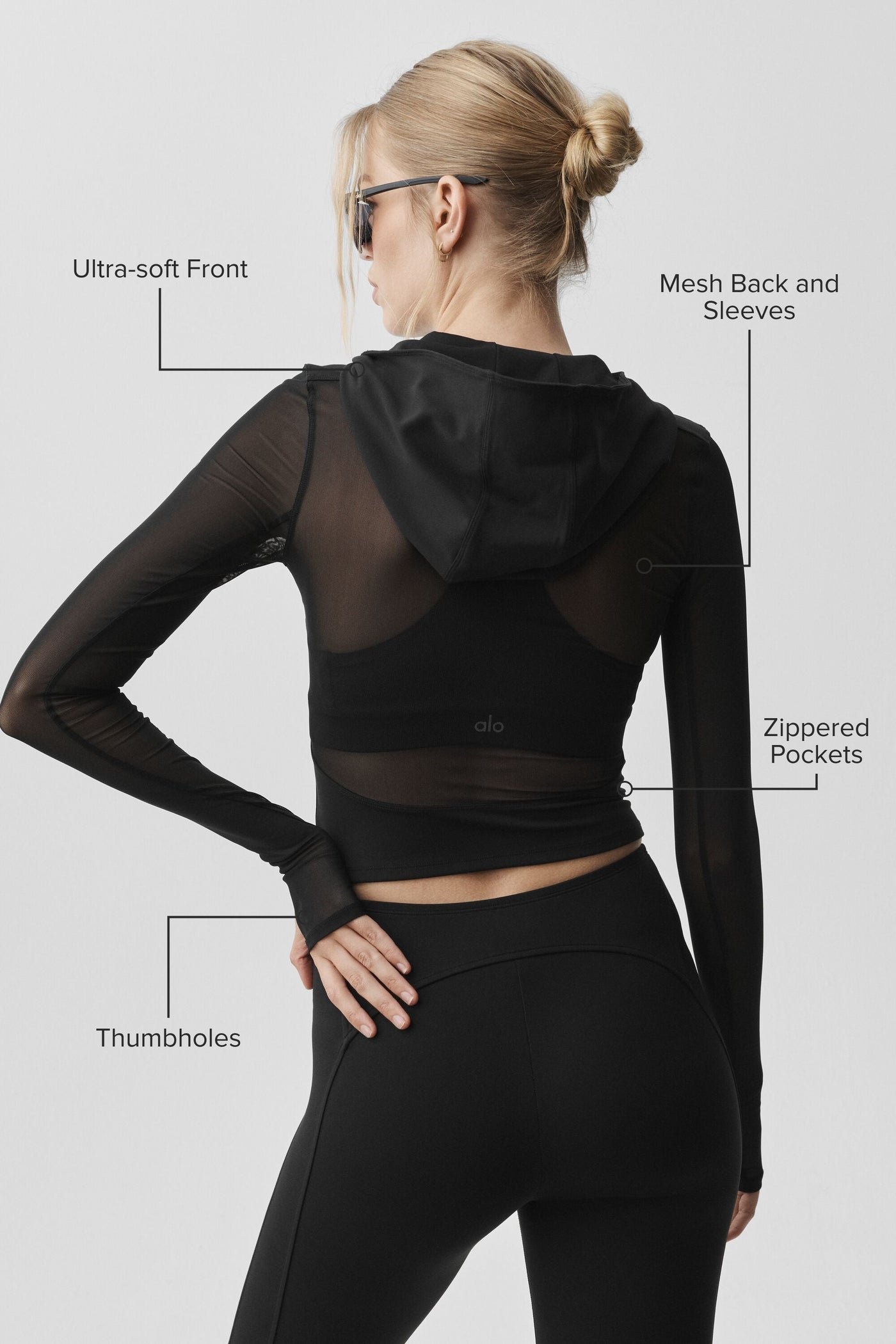 Veste Zippée ALO Softsculpt Superset - Noir