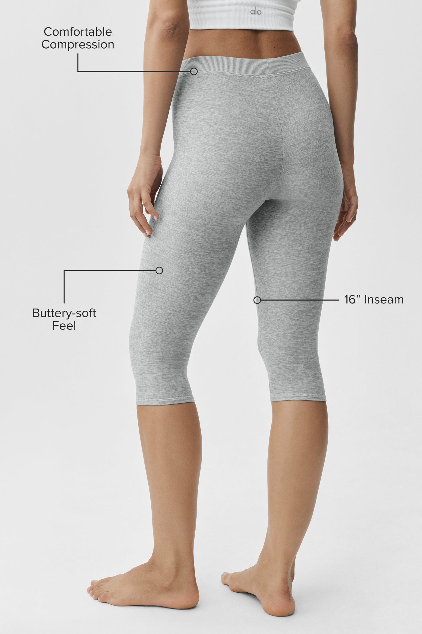 Alosoft Capri Iconic 90 taille haute - Vintage Athletic Heather