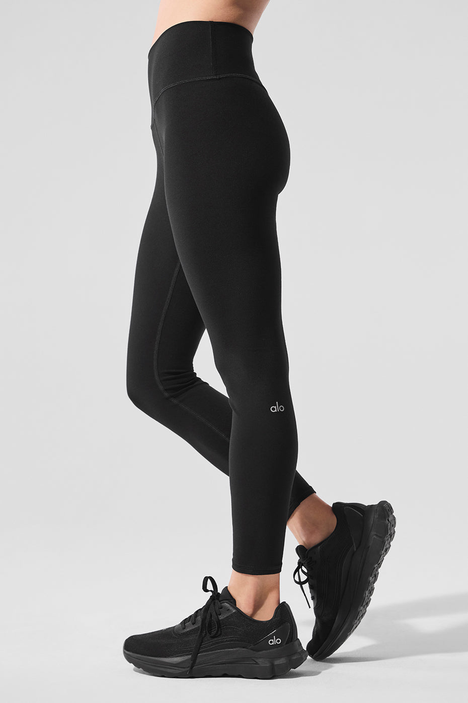 Legging Taille Haute 7/8 Alosoft Highlight - Noir