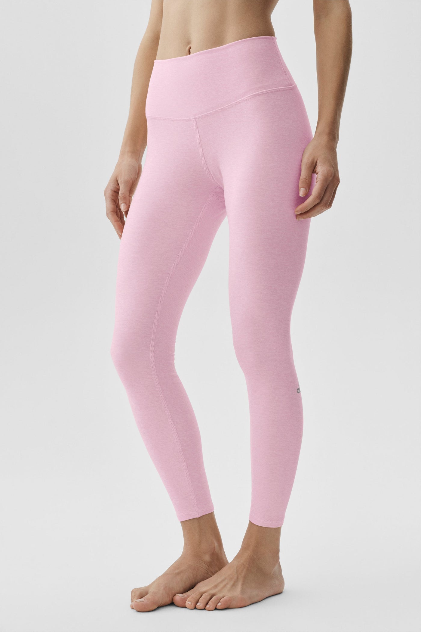 Alosoft Legging Highlight taille haute 7/8 - Chiné guimauve rose