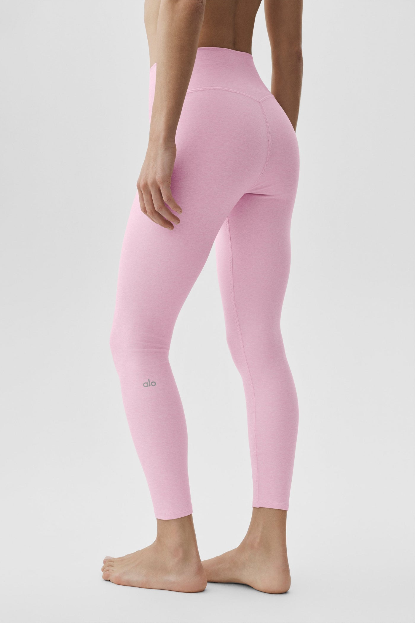 Alosoft Legging Highlight taille haute 7/8 - Chiné guimauve rose