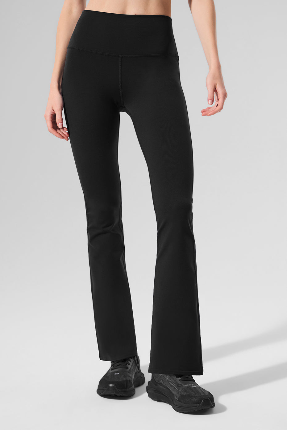 Airbrush Legging Bootcut taille haute (court) - Noir