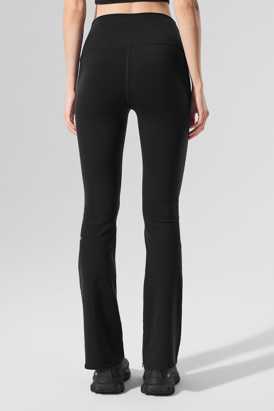 Airbrush Legging Bootcut taille haute (court) - Noir