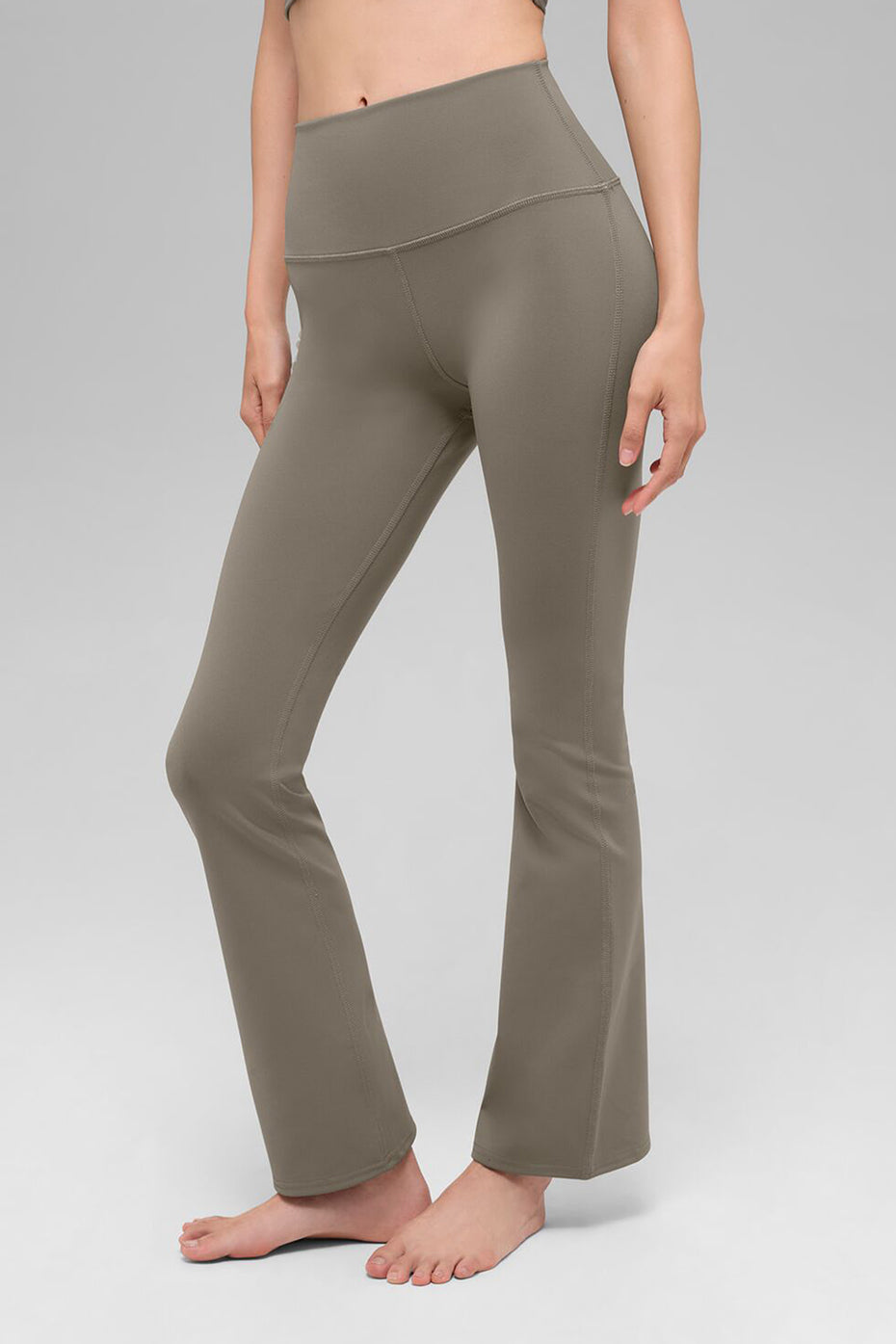 Airbrush Legging bootcut taille haute (court) - Light Cocoa