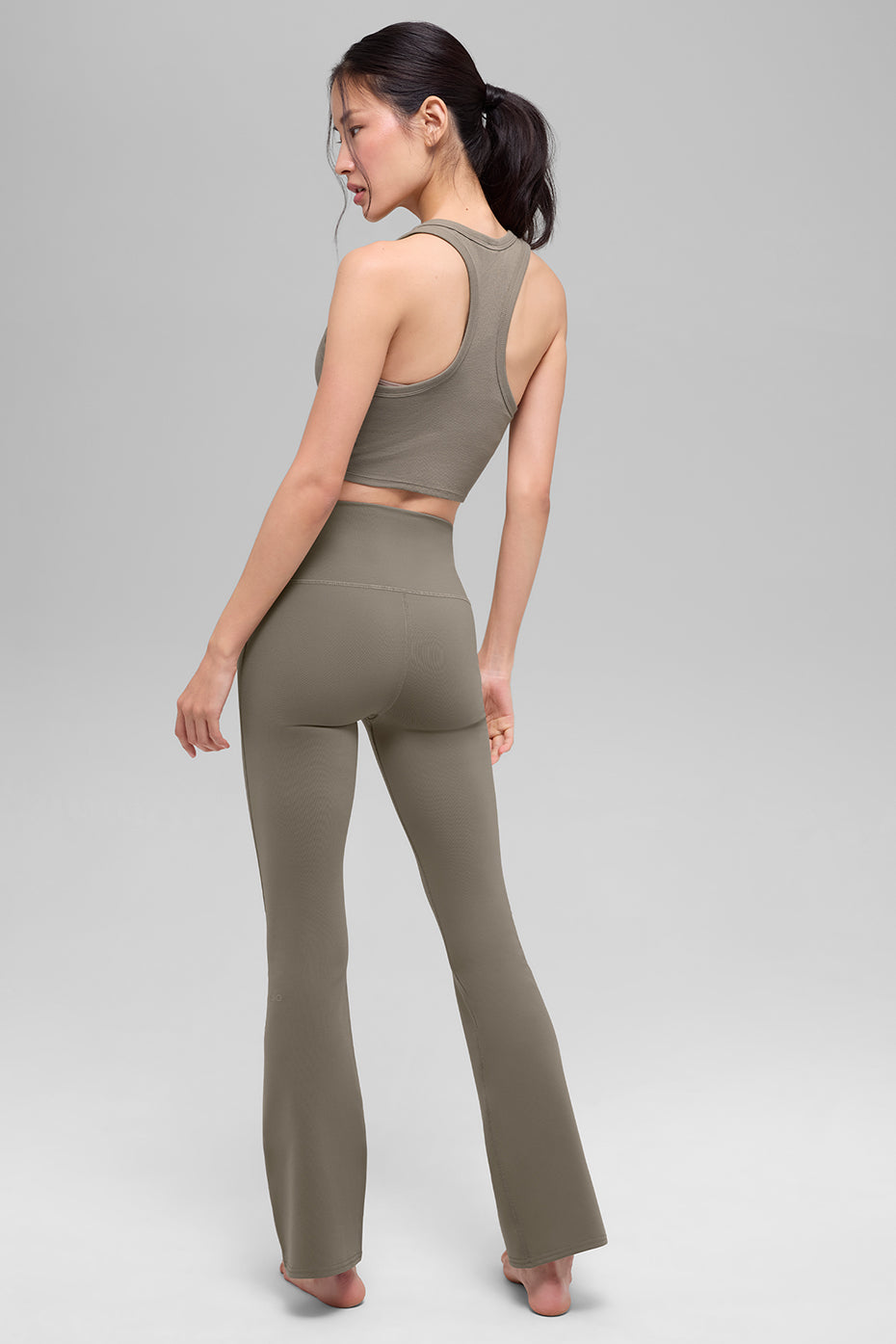 Airbrush Legging bootcut taille haute (court) - Light Cocoa