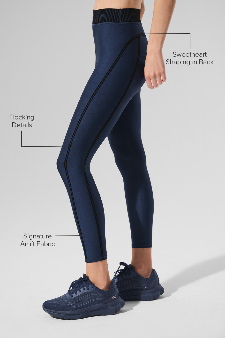 Legging Taille Haute 7/8 Airlift Line Up - Navy