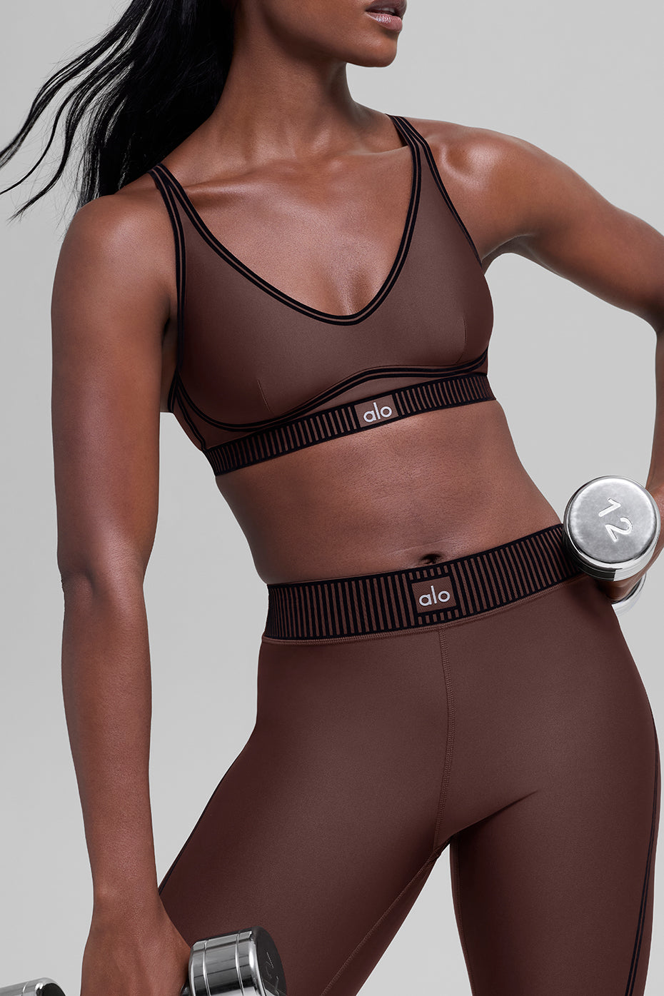 Airlift Legging à taille haute 7/8 Line Up - Brownstone