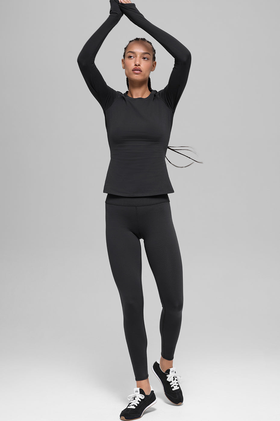 Legging Taille Haute Airbrush Winter Warm Nocturne - Noir