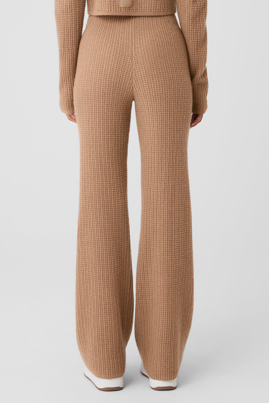 Pantalon Taille Haute En Cachemire Plush Waffle - Toasted Almond