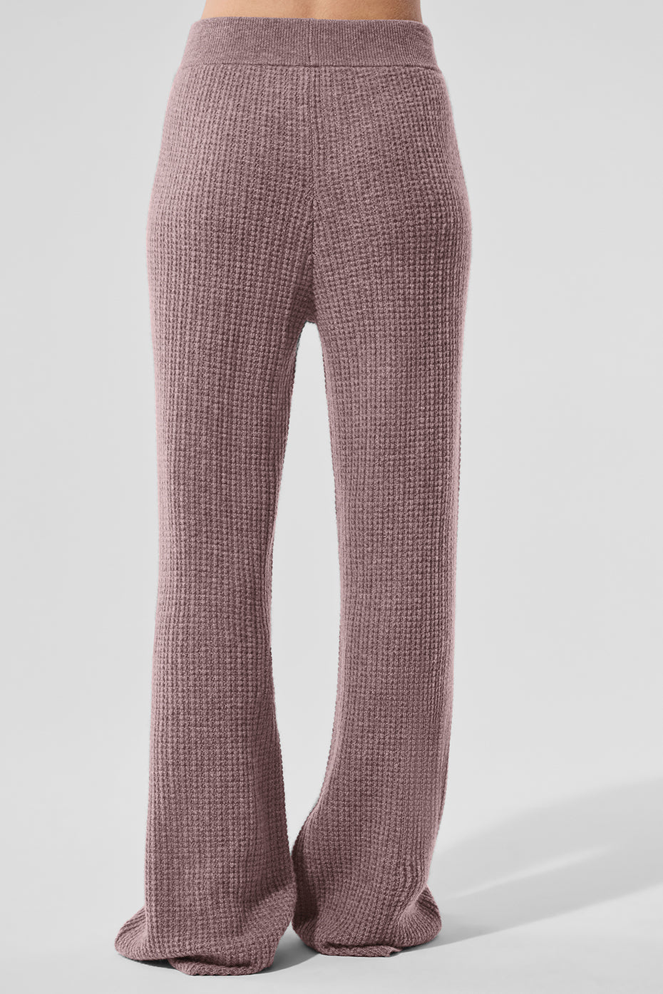 Pantalon Taille Haute En Cachemire Plush Waffle - Mushroom Heather