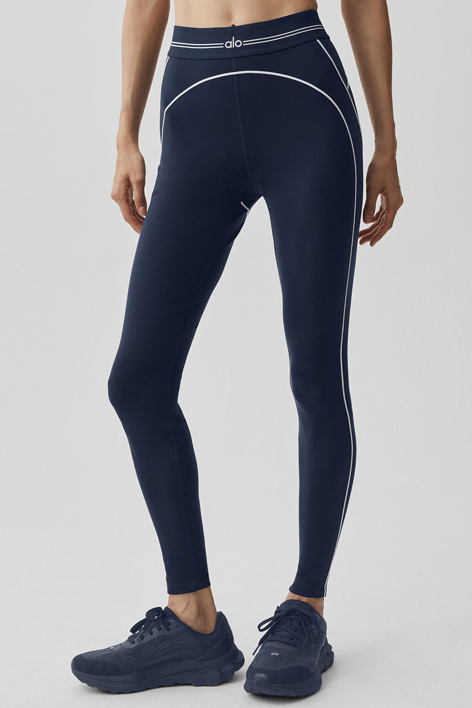 Legging Taille Haute Airbrush Heart Throb - Navy/Blanc