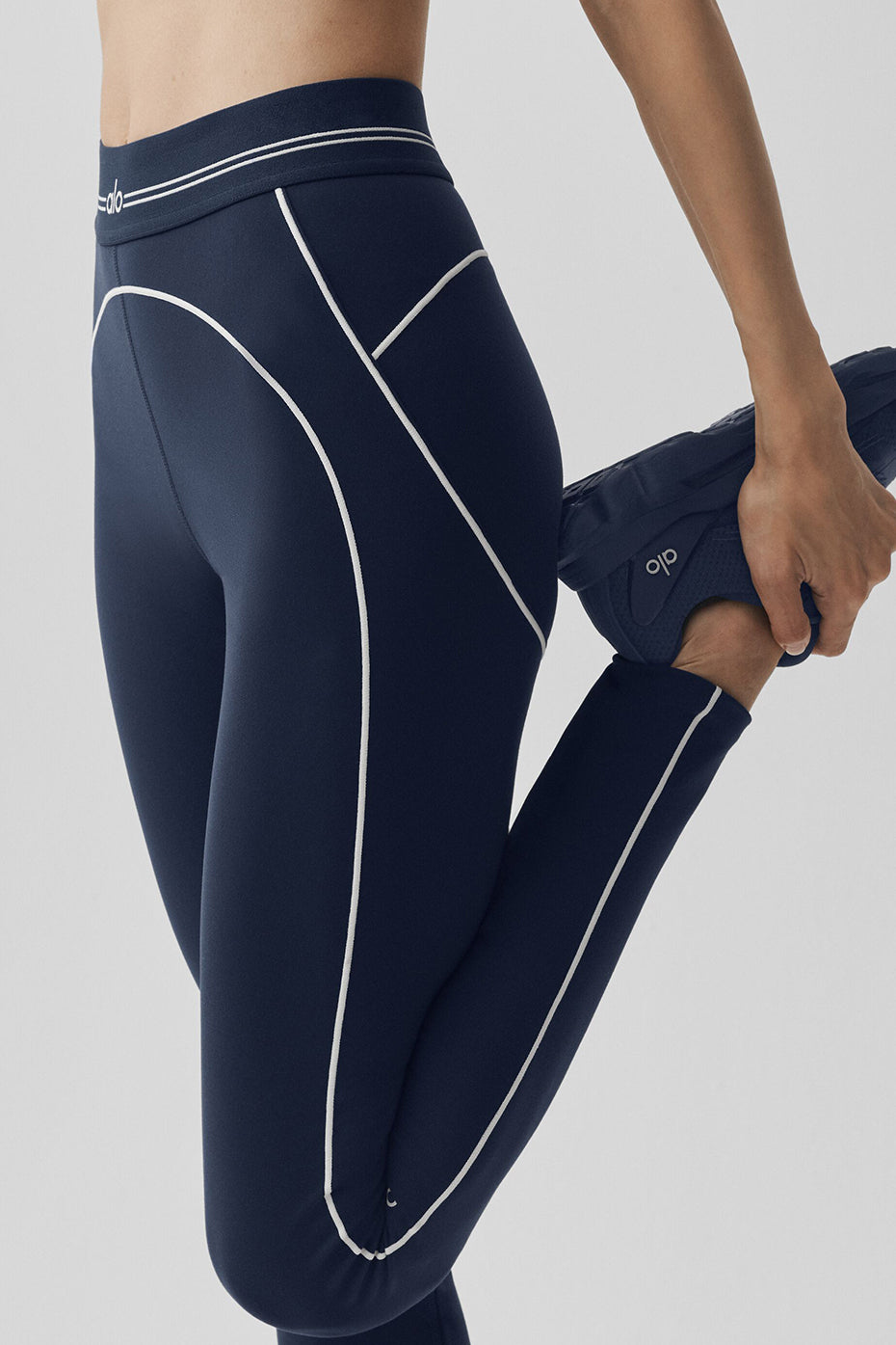 Legging Taille Haute Airbrush Heart Throb - Navy/Blanc