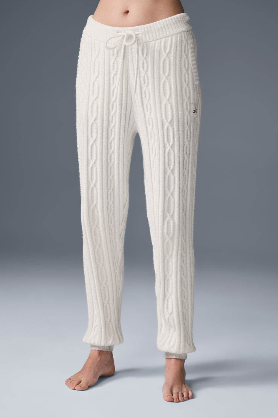 Pantalon En Maille Torsadée Winter Bliss - Ivory