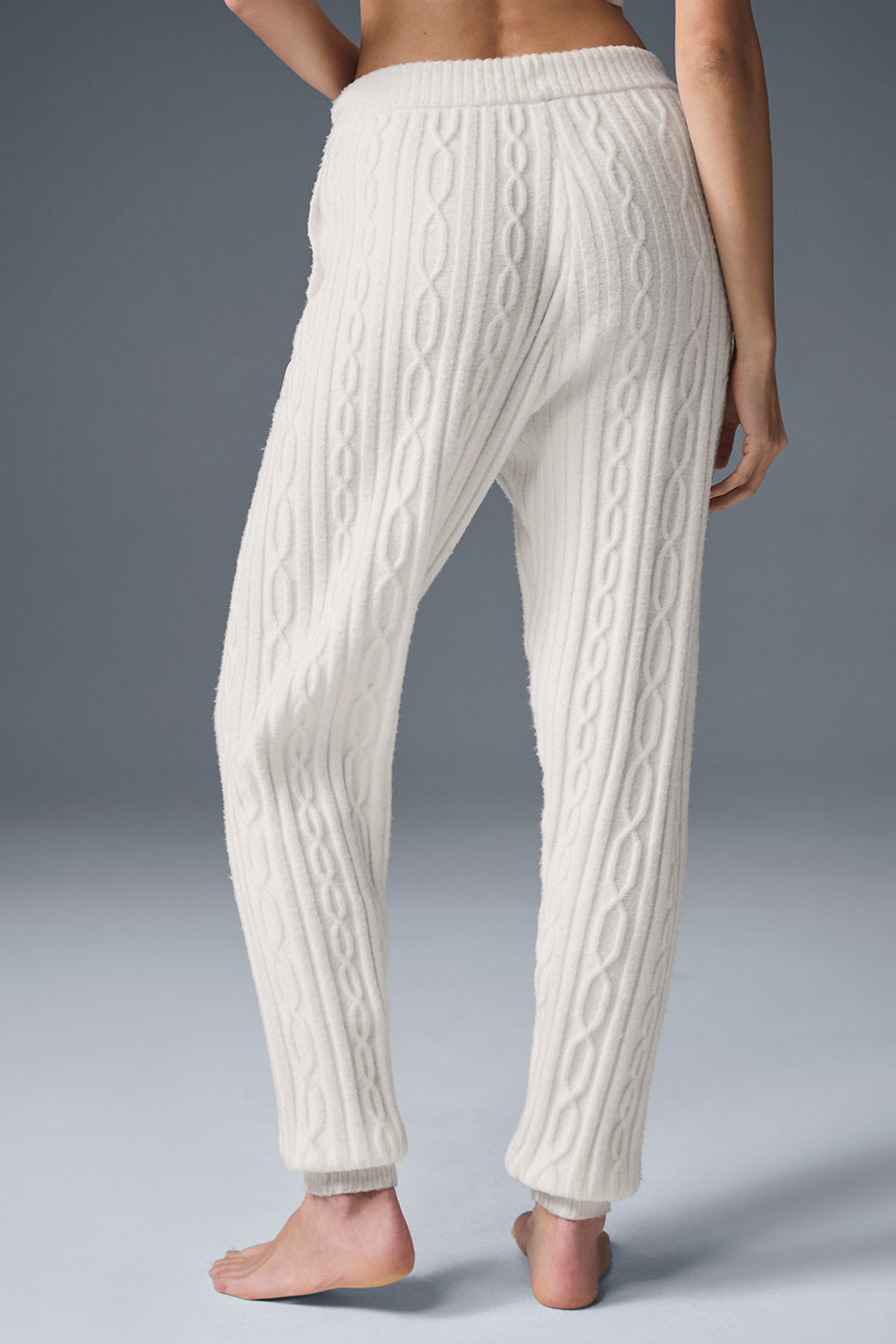 Pantalon En Maille Torsadée Winter Bliss - Ivory