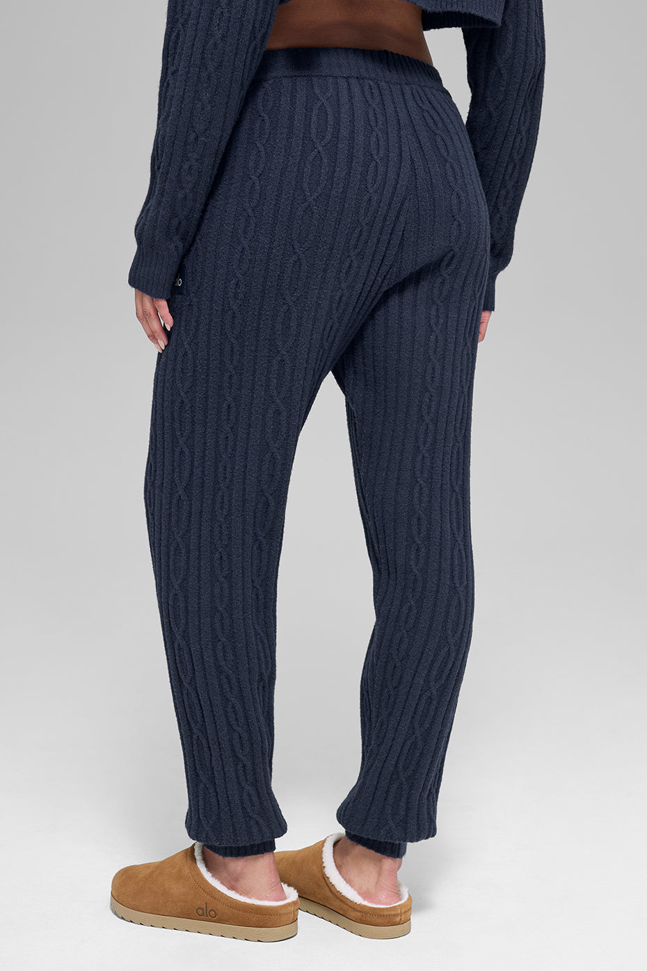 Pantalon En Maille Torsadée Winter Bliss - Navy