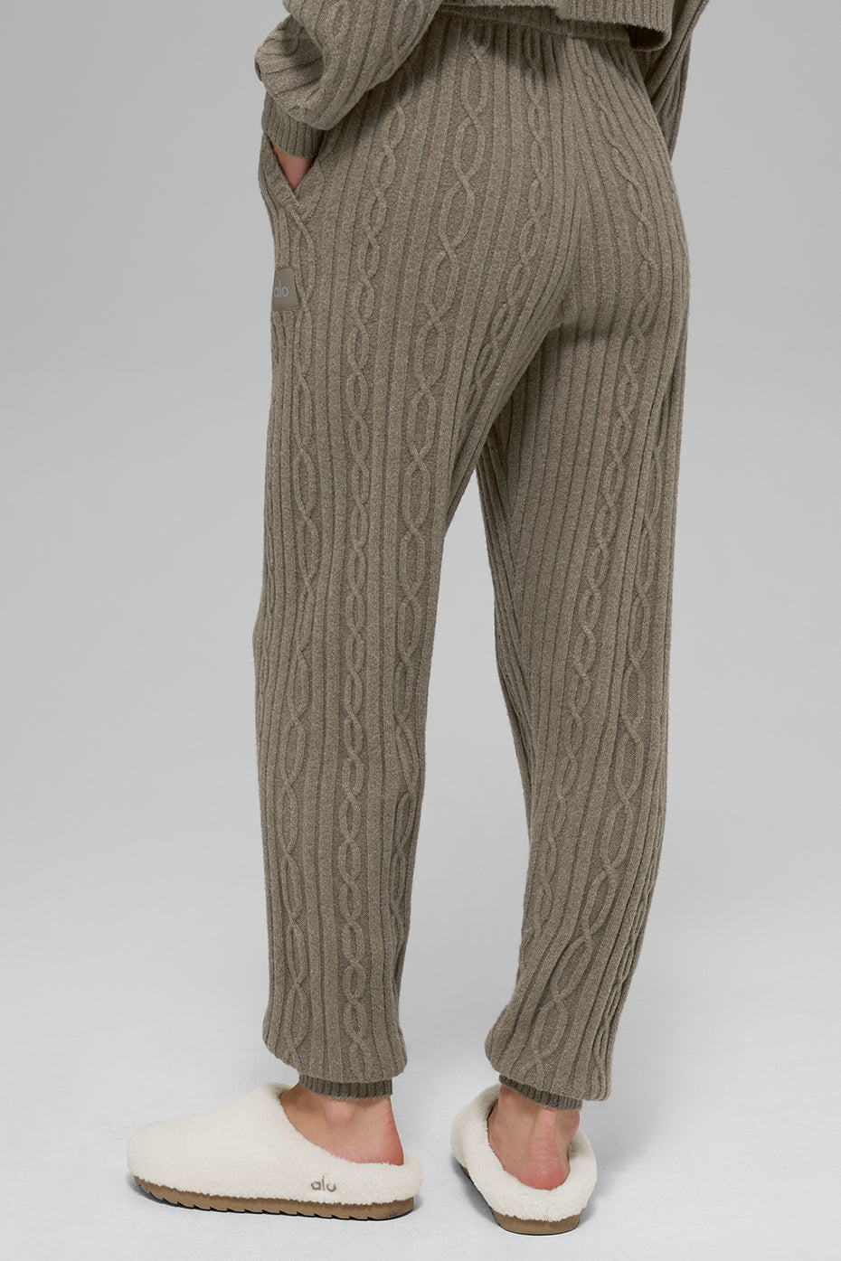 Pantalon En Maille Torsadée Winter Bliss - Light Cocoa
