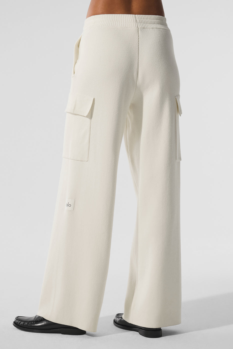 Pantalon Cargo Taille Haute Scholar Knit - Ivory