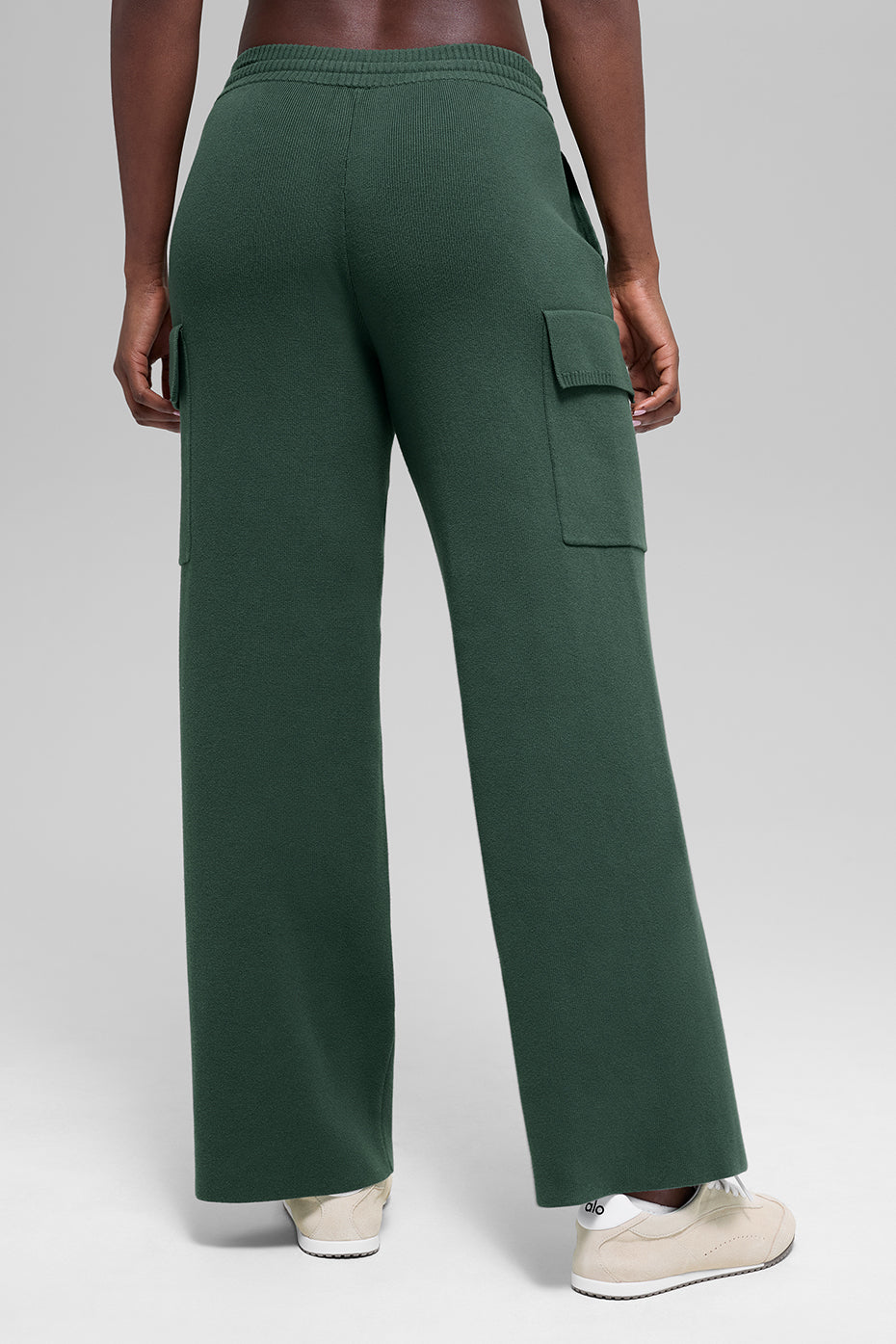Pantalon Cargo Taille Haute Scholar Knit - Clover Green