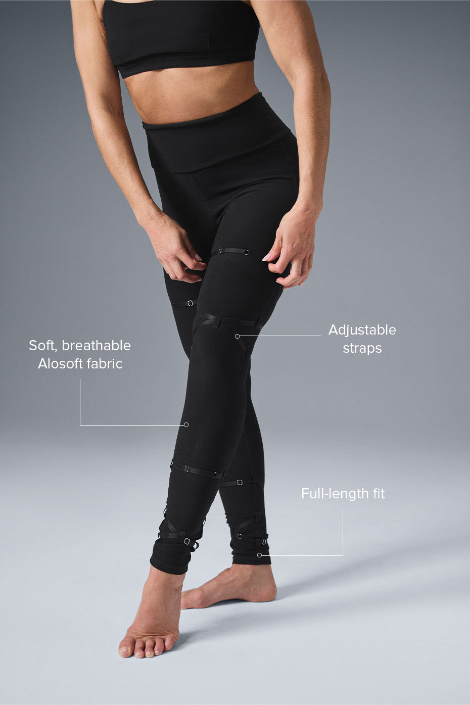 Legging Taille Haute Alosoft Spotlight - Noir